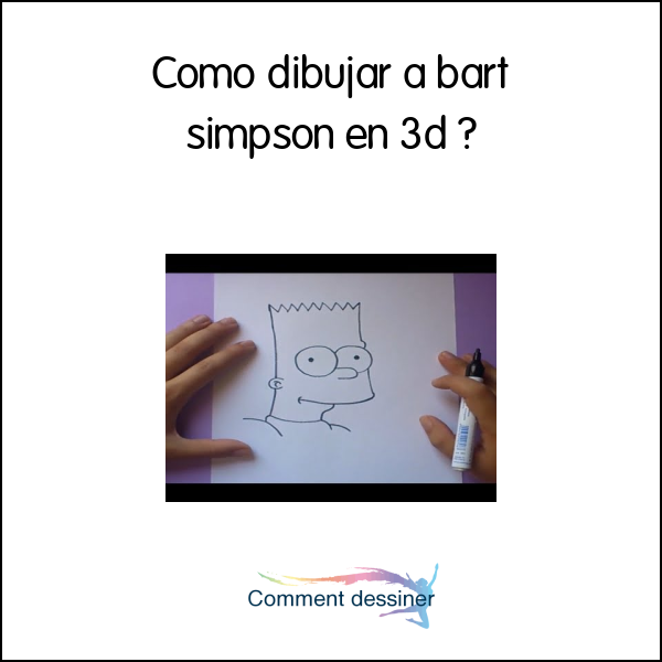 Como dibujar a bart simpson en 3d